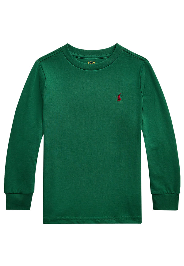 ViaMonte Shop | Ralph Lauren t-shirt verde bambino in cotone