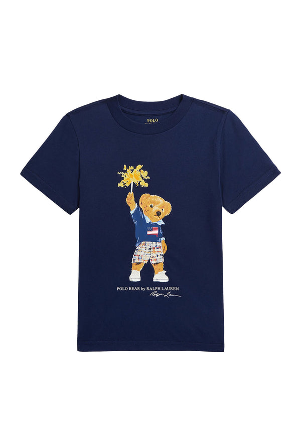 ViaMonte Shop | Ralph Lauren t-shirt blu navy bambino in cotone