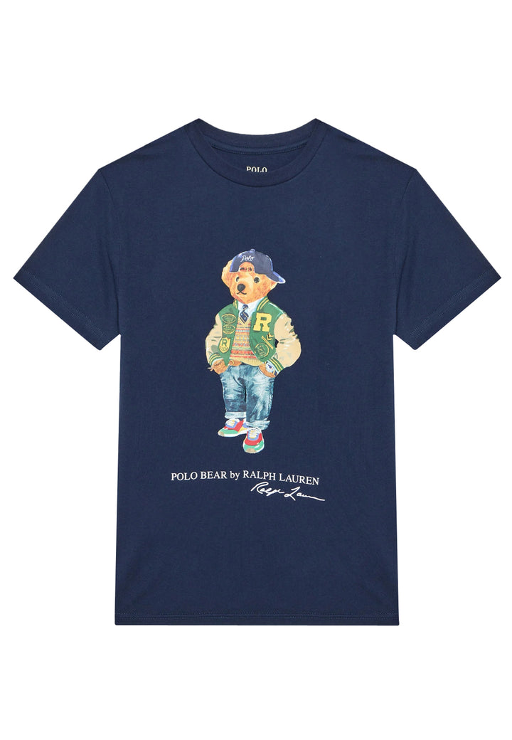 ViaMonte Shop | Ralph Lauren t-shirt blu navy bambino in cotone