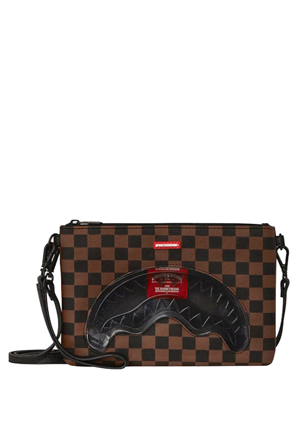 ViaMonte Shop | Sprayground pochette marrone unisex in pelle vegana