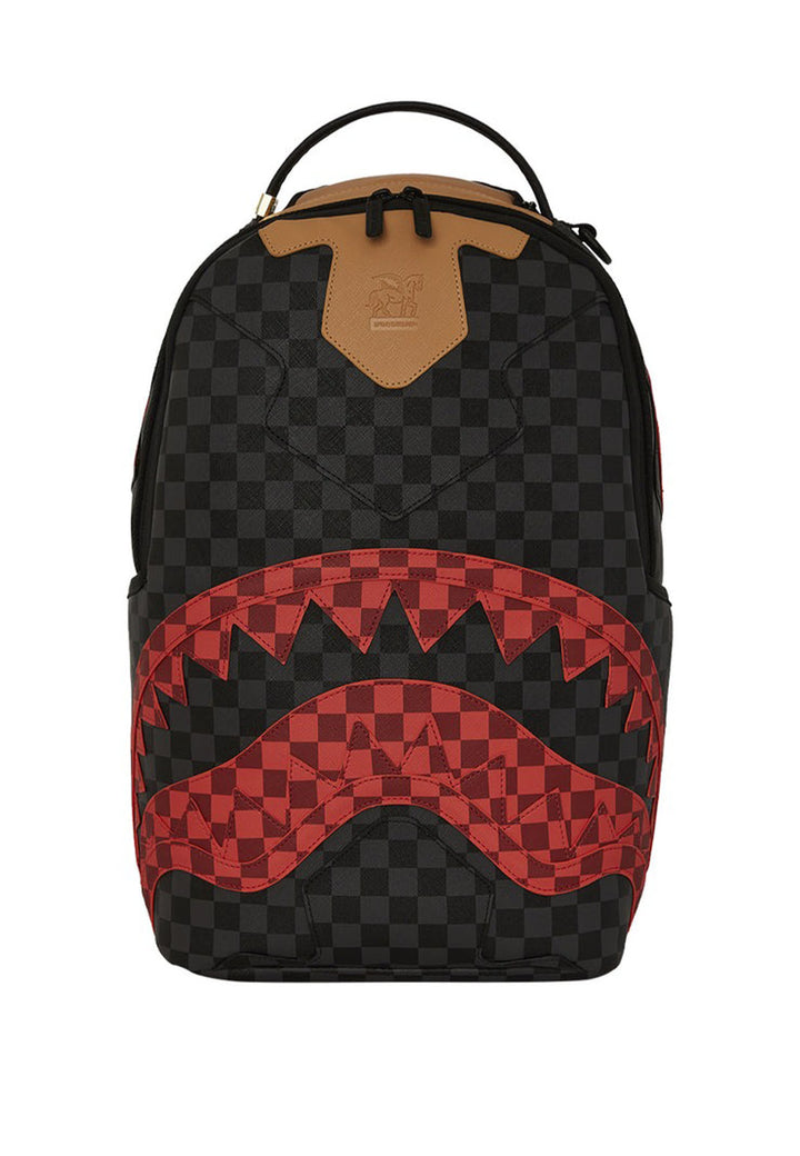 ViaMonte Shop | Sprayground zaino nero e rosso unisex in pelle vegana