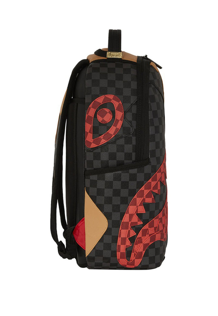 ViaMonte Shop | Sprayground zaino nero e rosso unisex in pelle vegana