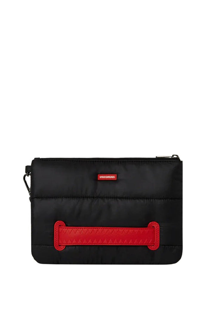 ViaMonte Shop | Sprayground pochette nera unisex in pelle vegana e nylon