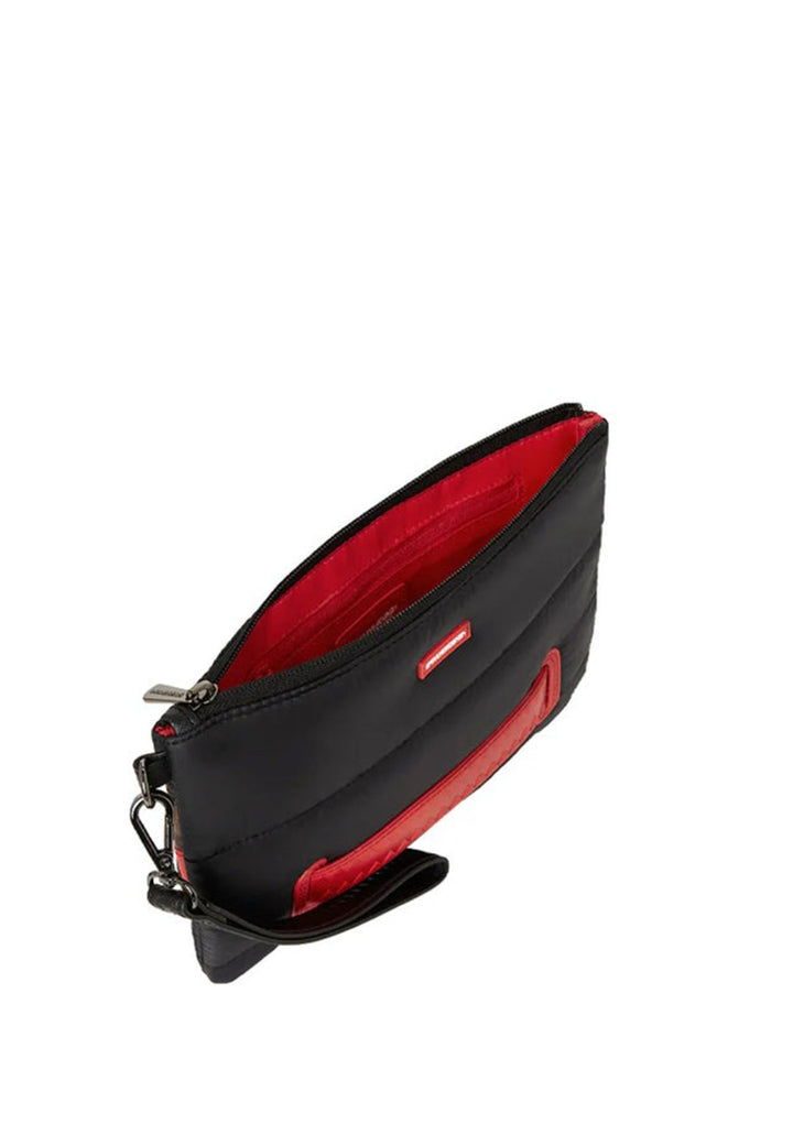 ViaMonte Shop | Sprayground pochette nera unisex in pelle vegana e nylon