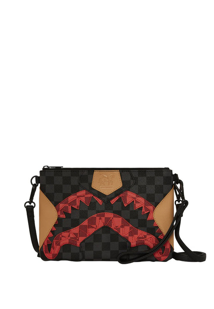 ViaMonte Shop | Sprayground pochette nera e rossa unisex in pelle vegana