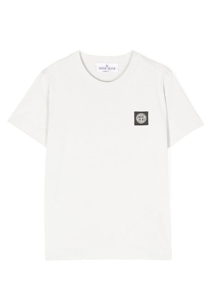 ViaMonte Shop | Stone Island t-shirt bianca bambino in cotone