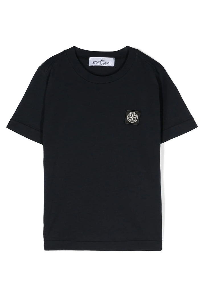 ViaMonte Shop | Stone Island t-shirt nera bambino in cotone