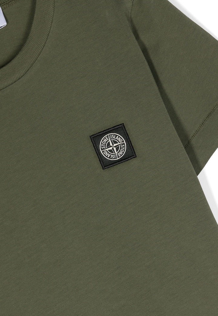 ViaMonte Shop | Stone Island t-shirt verde bambino in cotone