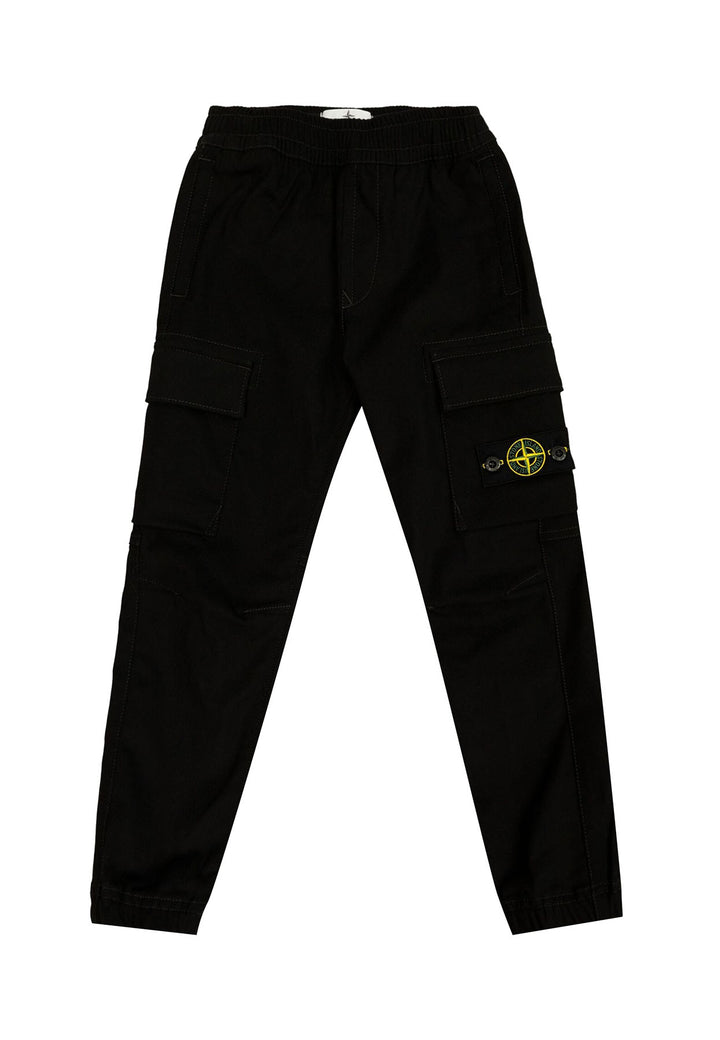 ViaMonte Shop | Stone Island pantalone nero bambino in cotone