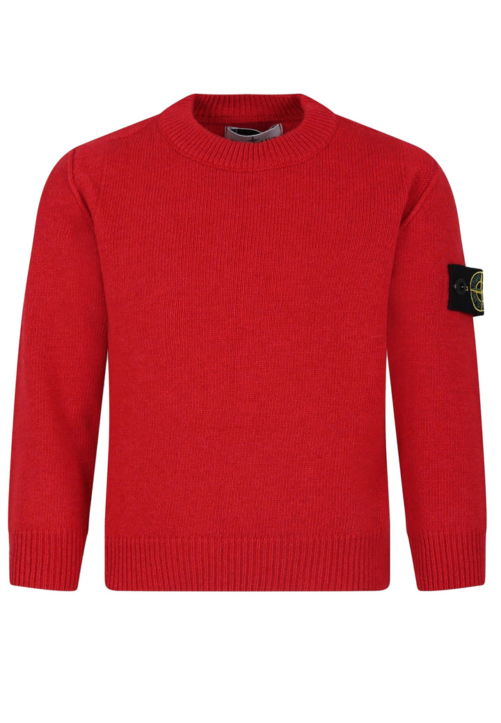 ViaMonte Shop | Stone Island maglia rossa bambino in lana