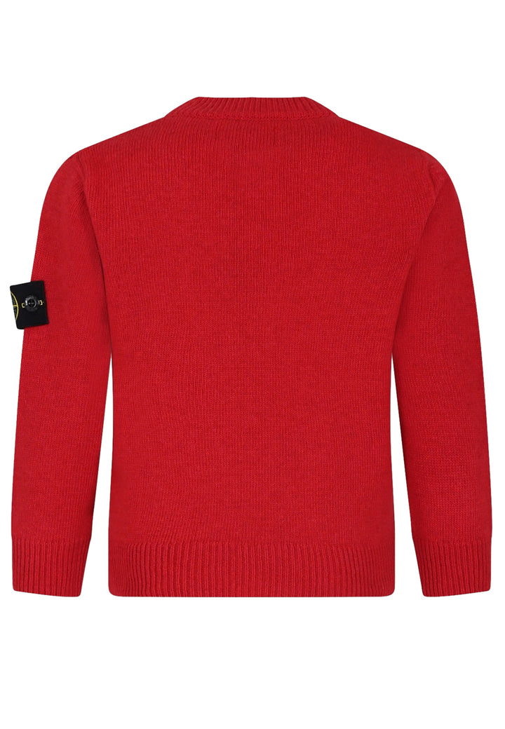 ViaMonte Shop | Stone Island maglia rossa bambino in lana