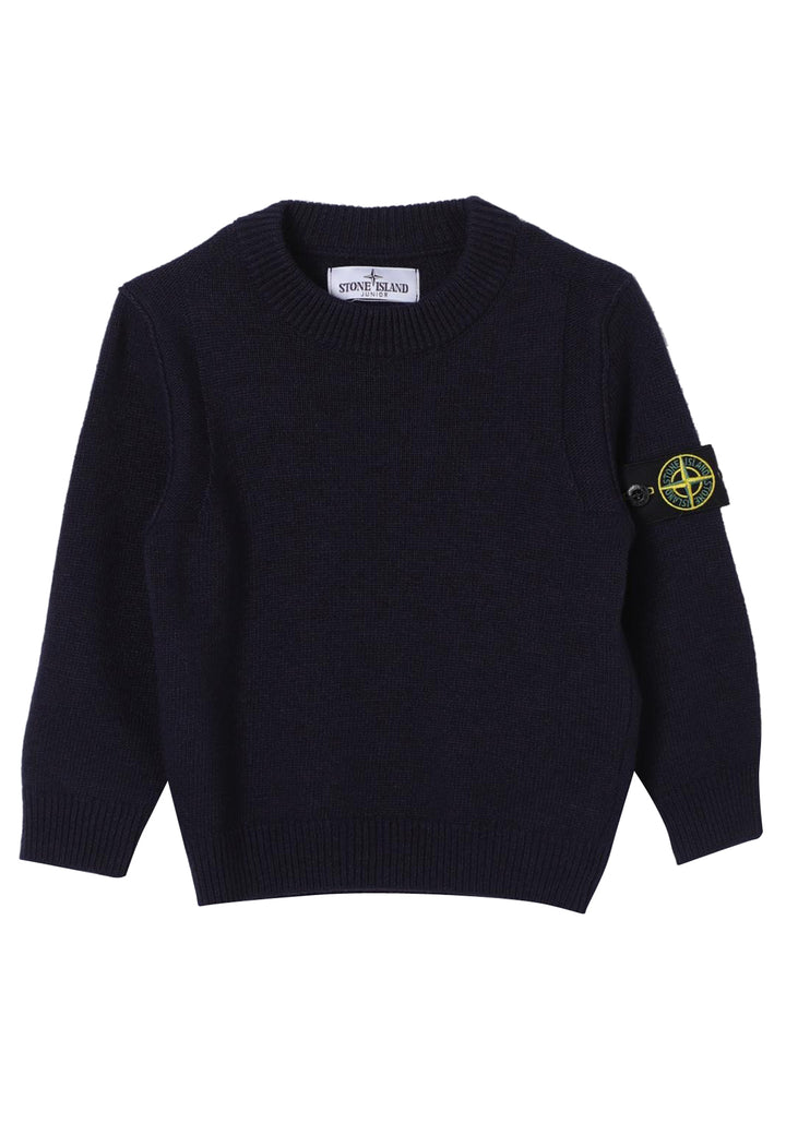 ViaMonte Shop | Stone Island maglia blu bambino in lana