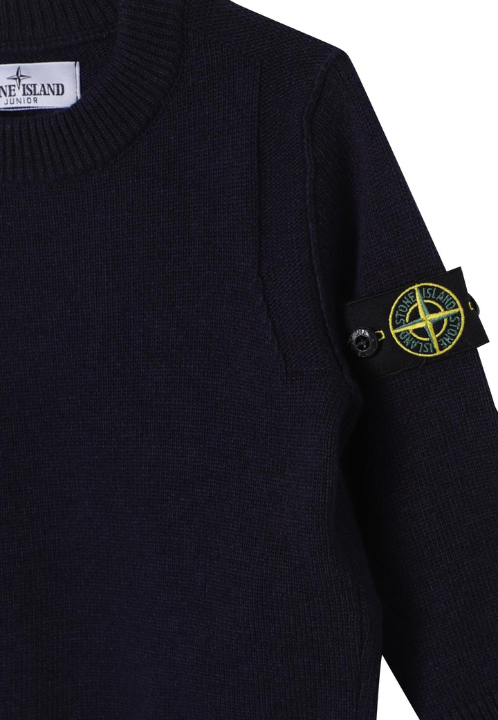 ViaMonte Shop | Stone Island maglia blu bambino in lana