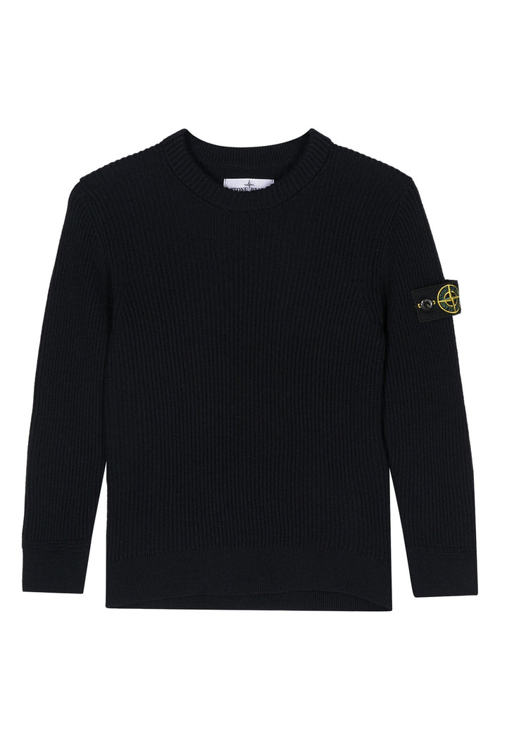 ViaMonte Shop | Stone Island maglia nera bambino in lana