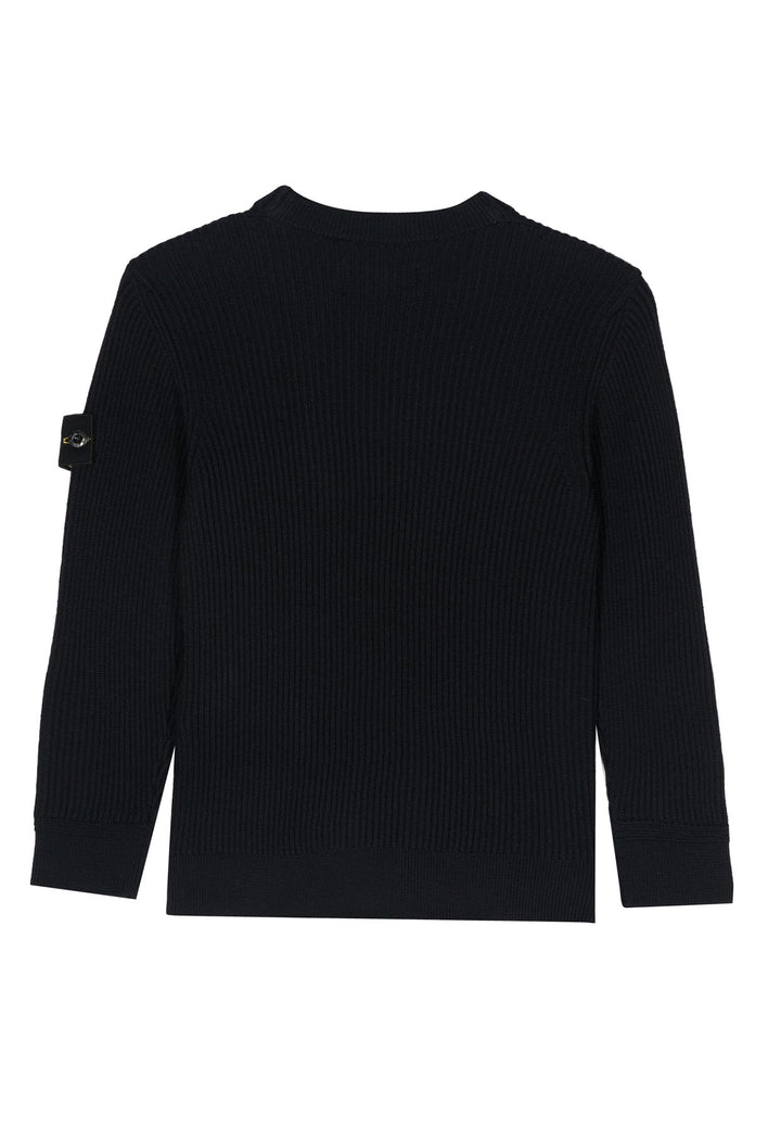 ViaMonte Shop | Stone Island maglia nera bambino in lana