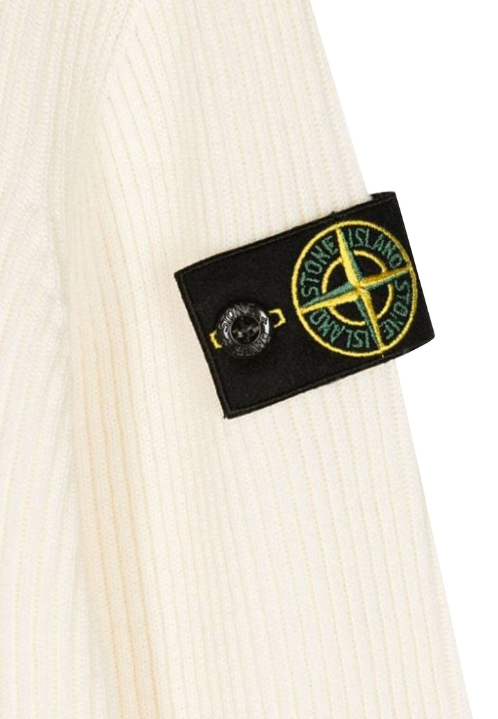 ViaMonte Shop | Stone Island maglia bianca bambino in lana