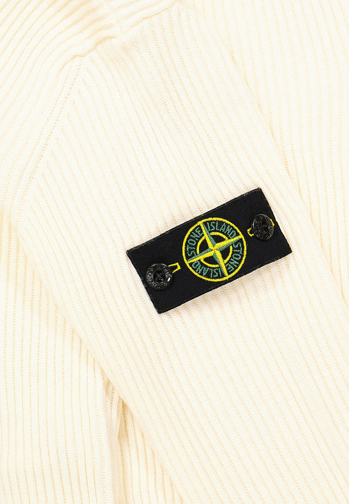 ViaMonte Shop | Stone Island maglia bianca bambino in lana