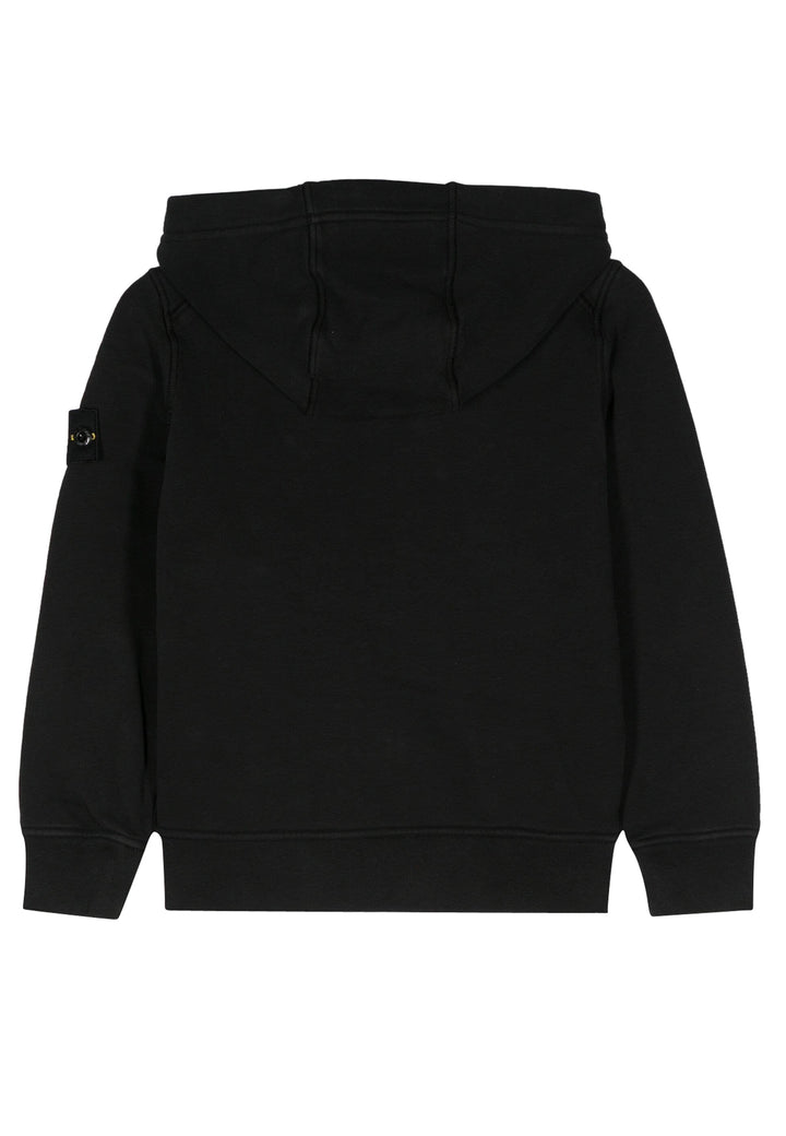 ViaMonte Shop | Stone Island felpa nera bambino in cotone