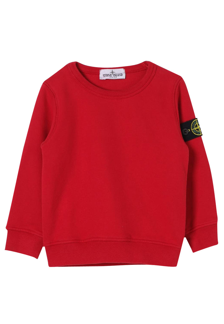 ViaMonte Shop | Stone Island felpa rossa bambino in cotone