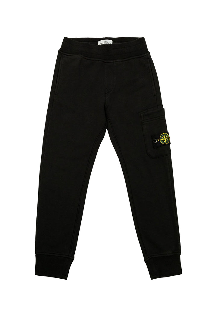 ViaMonte Shop | Stone Island pantalone nero bambino in felpa di cotone