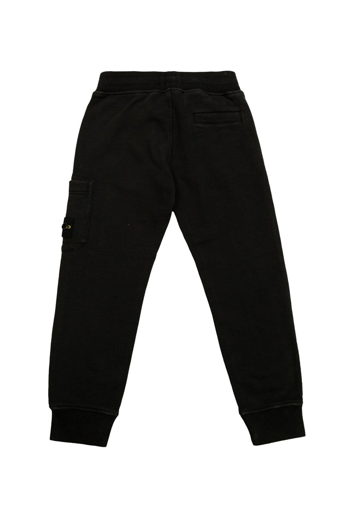 ViaMonte Shop | Stone Island pantalone nero bambino in felpa di cotone