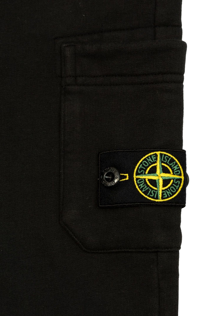 ViaMonte Shop | Stone Island pantalone nero bambino in felpa di cotone