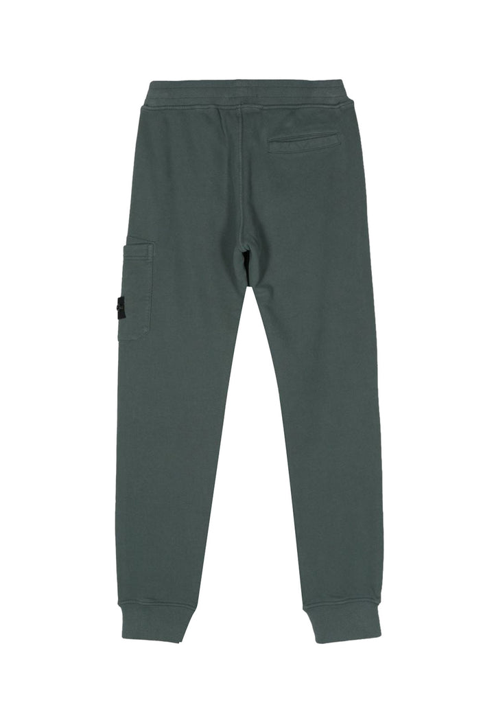 ViaMonte Shop | Stone Island pantalone verde bambino in felpa di cotone