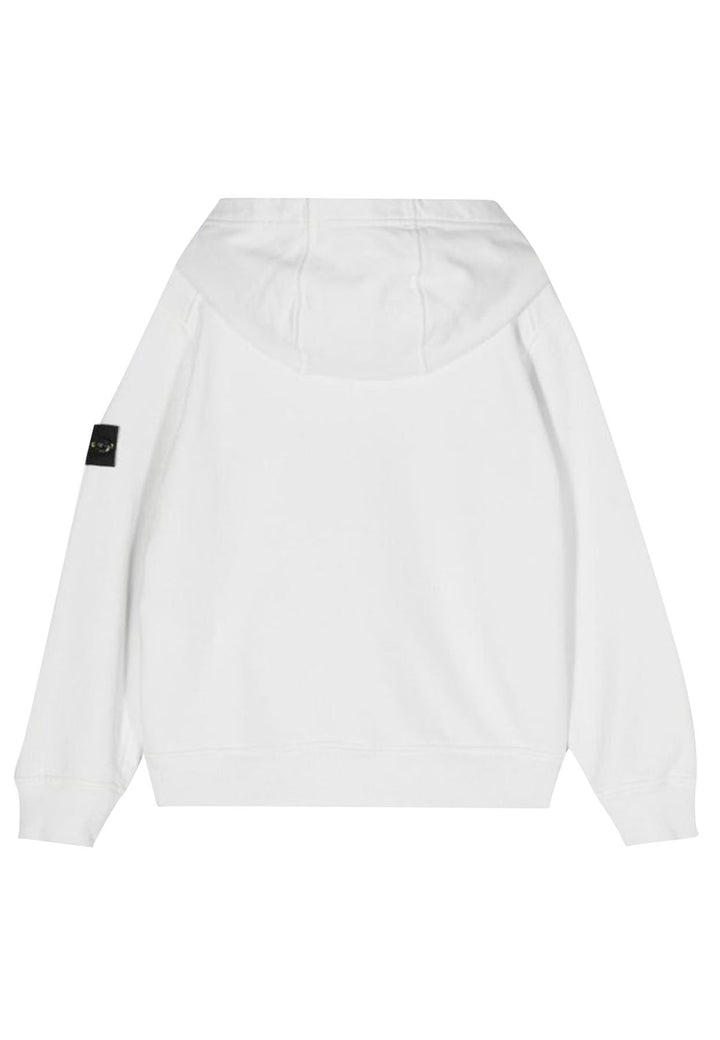 ViaMonte Shop | Stone Island felpa bianca bambino in cotone