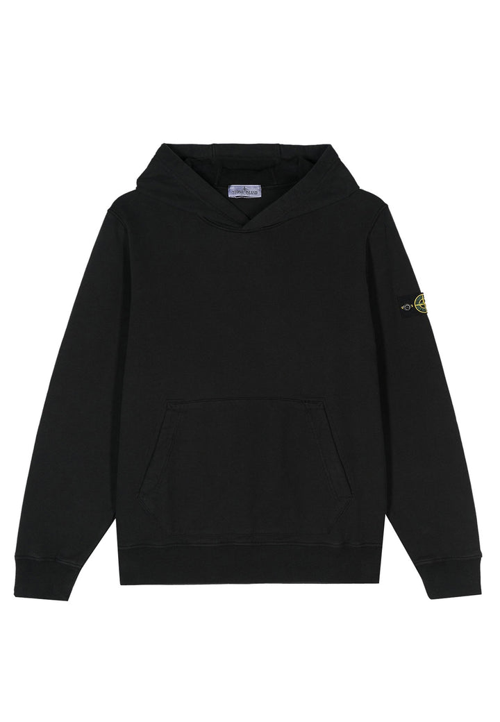 ViaMonte Shop | Stone Island felpa nera bambino in cotone