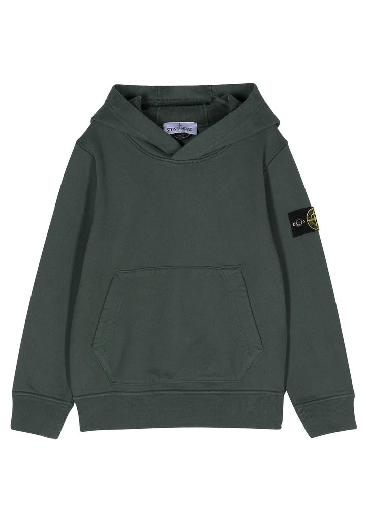 ViaMonte Shop | Stone Island felpa verde bambino in cotone