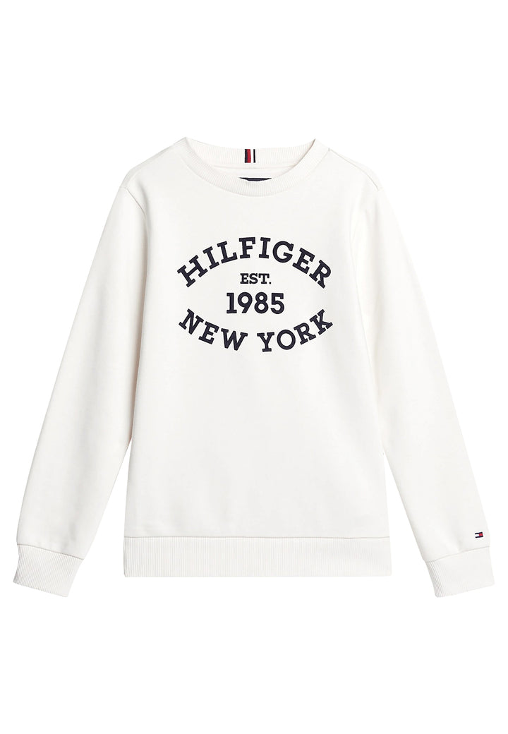 ViaMonte Shop | Tommy Hilfiger felpa bianca bambino in cotone