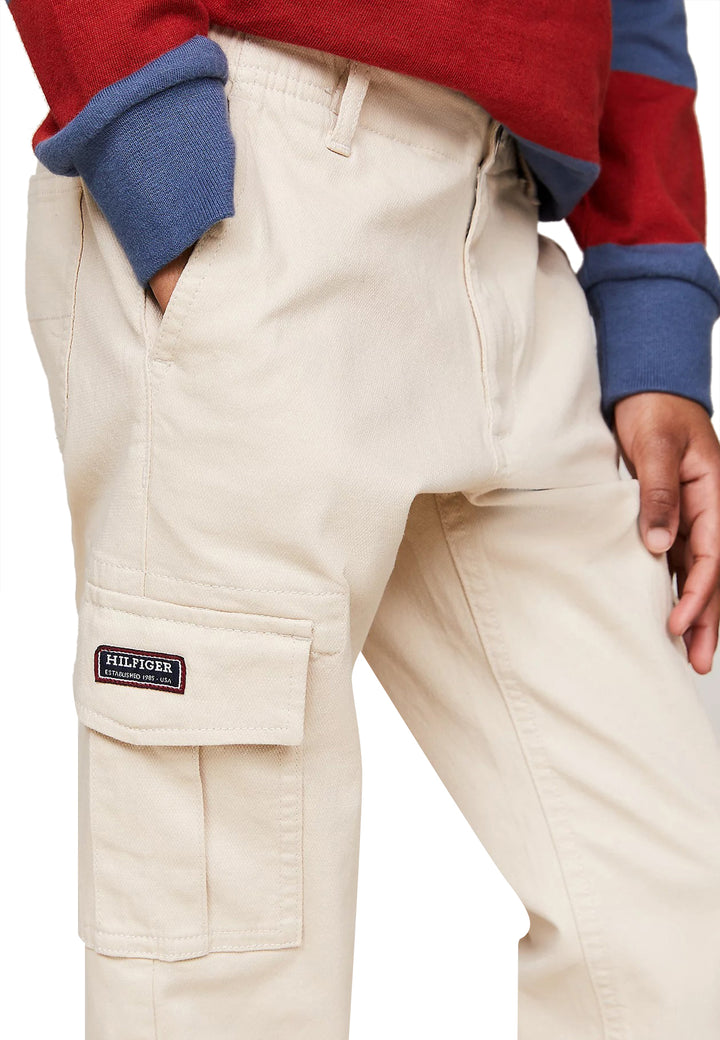 ViaMonte Shop | Tommy Hilfiger pantalone beige bambino in cotone