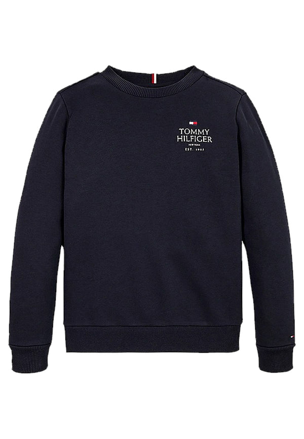 ViaMonte Shop | Tommy Hilfiger felpa blu navy neonato in cotone