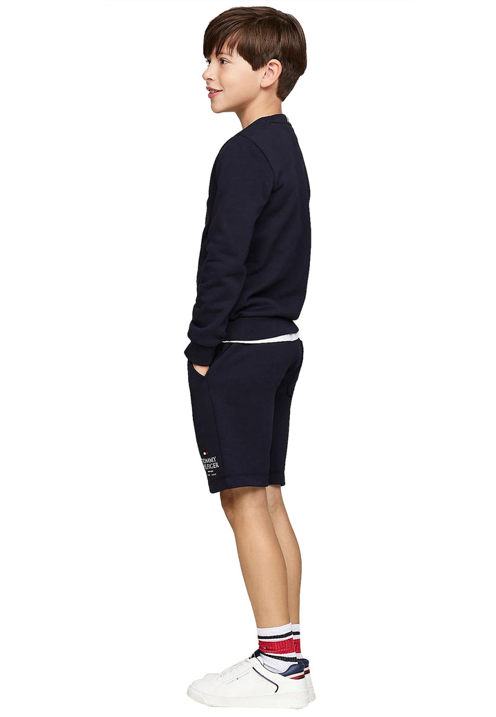 ViaMonte Shop | Tommy Hilfiger felpa blu navy neonato in cotone