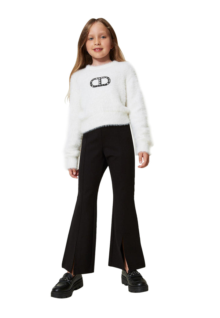 ViaMonte Shop | Twinset pantalone nero bambina in viscosa