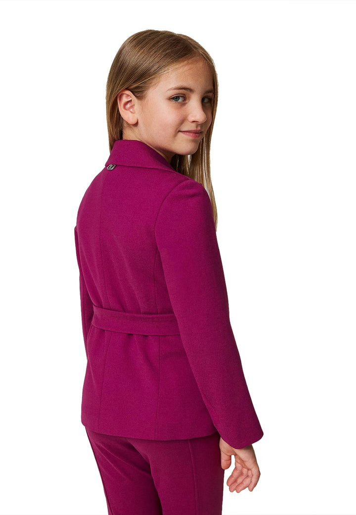 ViaMonte Shop | Twinset giacca viola bambina in misto viscosa