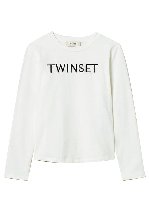 ViaMonte Shop | Twinset t-shirt bianca bambina in cotone