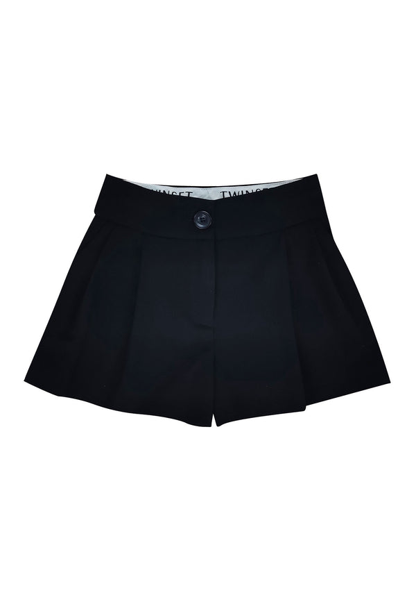 ViaMonte Shop | Twinset shorts neri bambina in misto viscosa