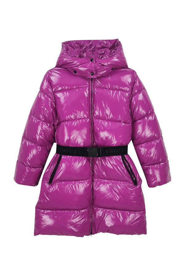 ViaMonte Shop | Twinset giubbino magenta purple bambina in nylon