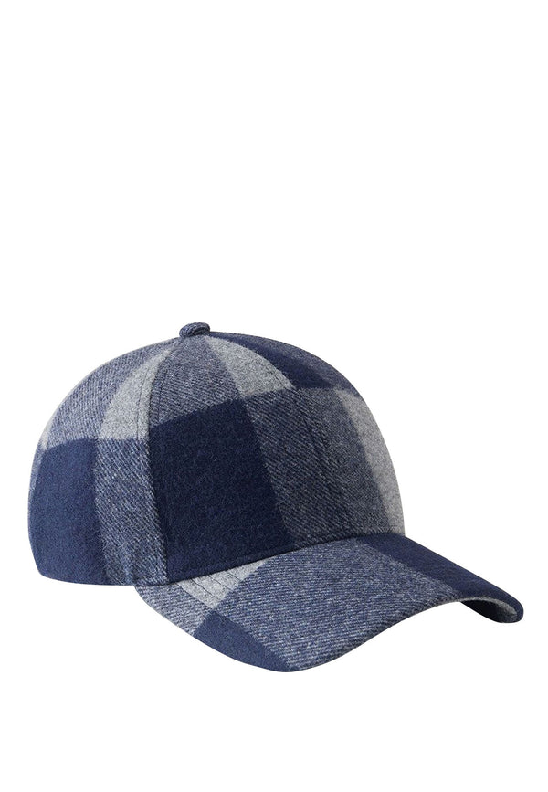 ViaMonte Shop | Woolrich cappello check blu e nero unisex in lana