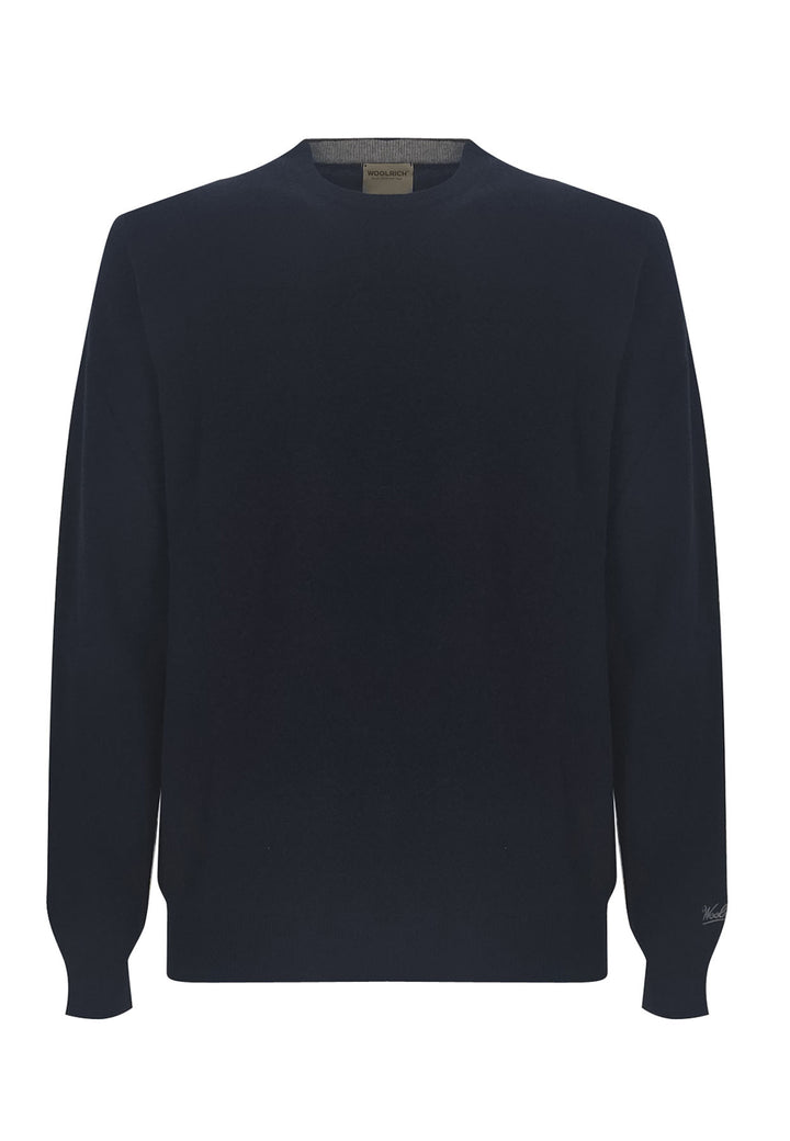 ViaMonte Shop | Woolrich maglia blu navy uomo in lana