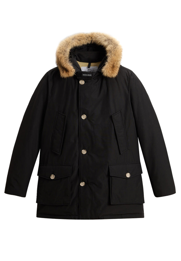 ViaMonte Shop | Woolrich giubbino nero uomo Arctic Parka con pelliccia removibile