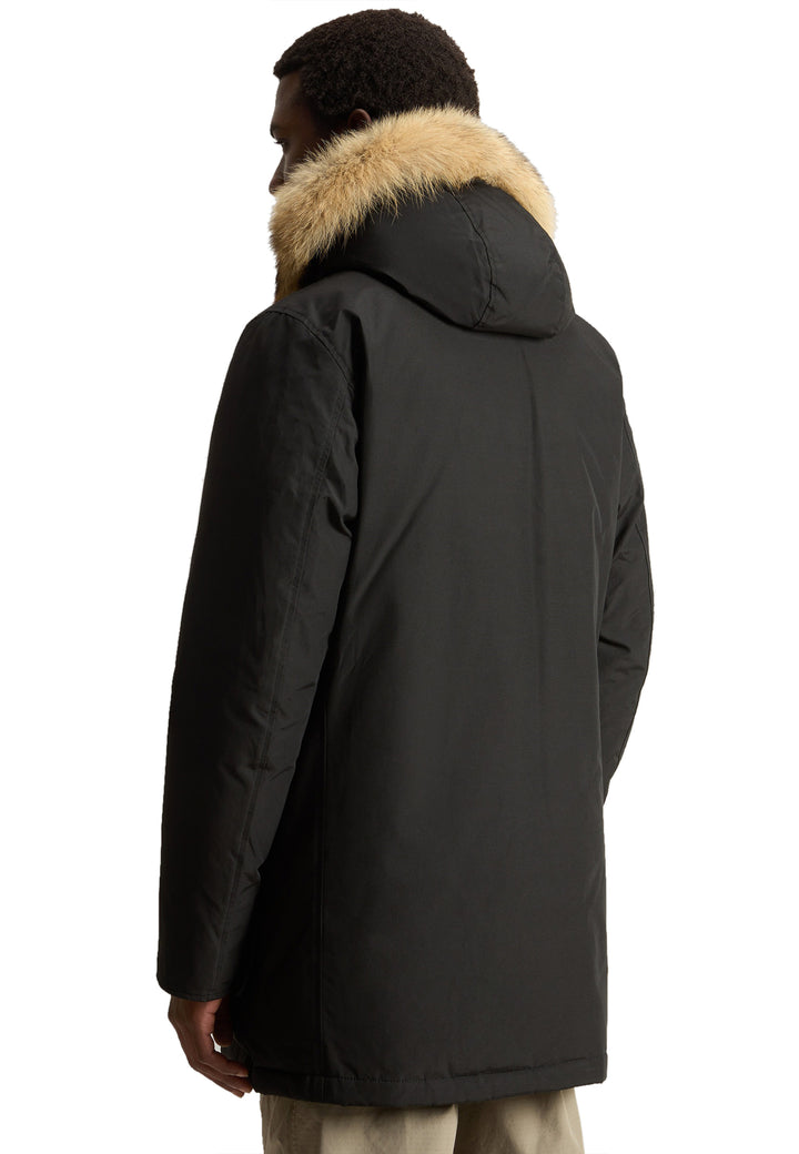 ViaMonte Shop | Woolrich giubbino nero uomo Arctic Parka con pelliccia removibile