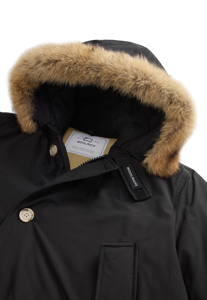 ViaMonte Shop | Woolrich giubbino nero uomo Arctic Parka con pelliccia removibile