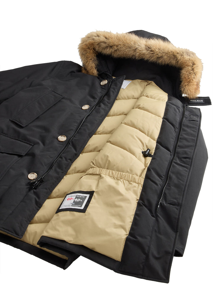 ViaMonte Shop | Woolrich giubbino nero uomo Arctic Parka con pelliccia removibile