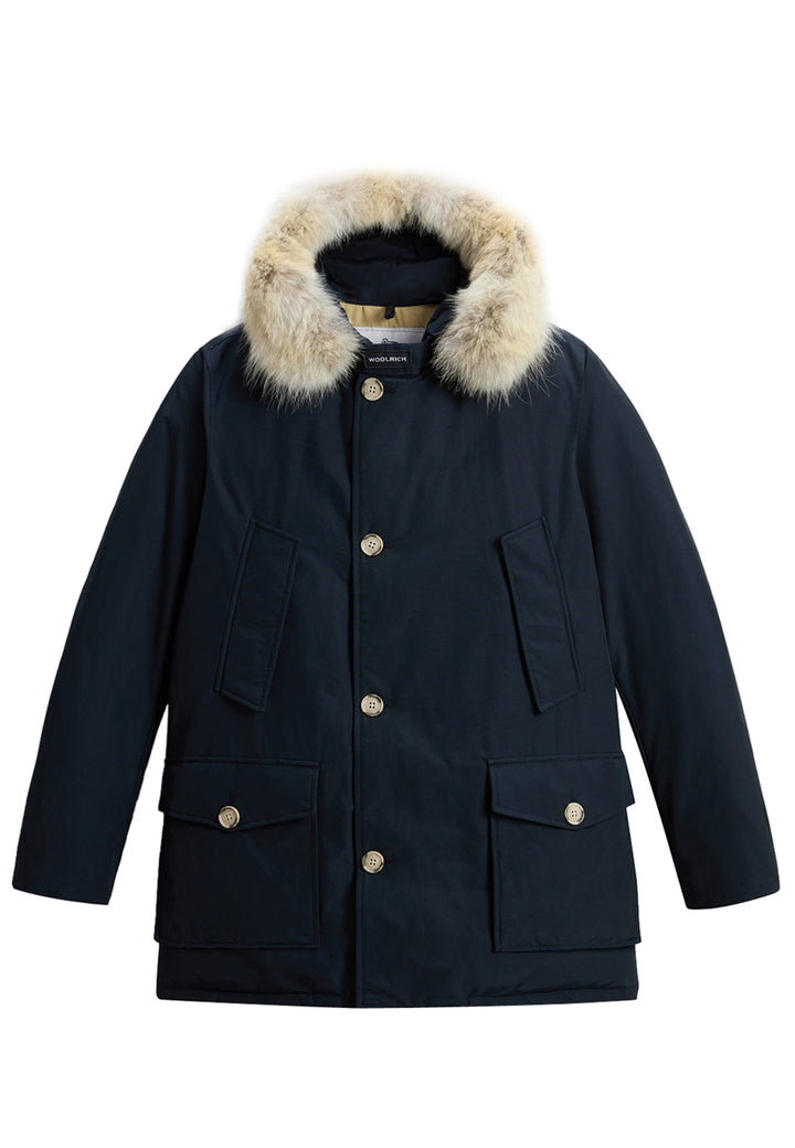 ViaMonte Shop | Woolrich giubbino blu uomo Arctic Parka con pelliccia removibile