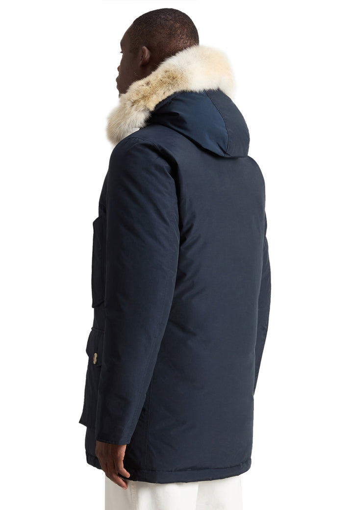 ViaMonte Shop | Woolrich giubbino blu uomo Arctic Parka con pelliccia removibile