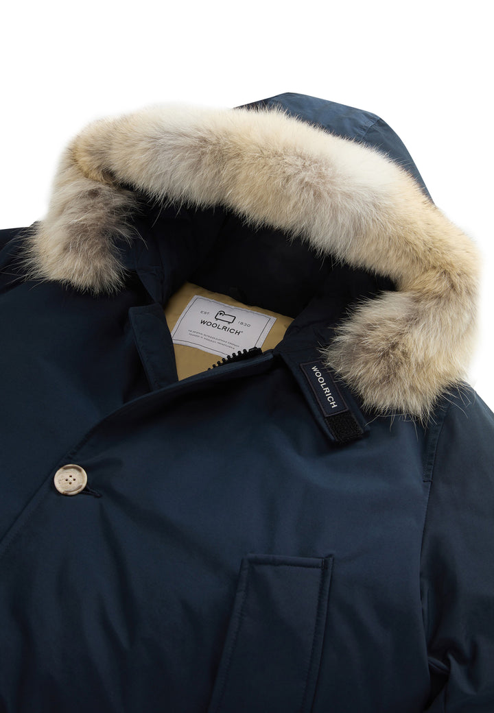 ViaMonte Shop | Woolrich giubbino blu uomo Arctic Parka con pelliccia removibile