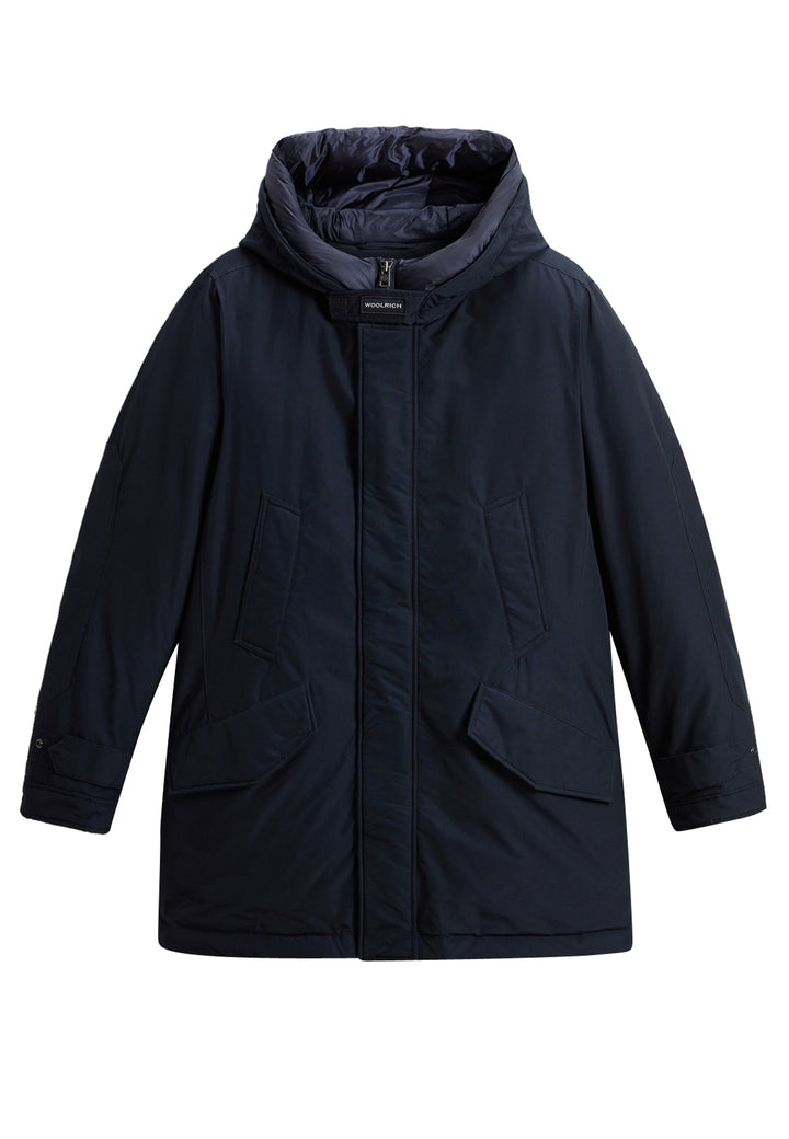 ViaMonte Shop | Woolrich giubbino blu uomo Polar Parka in vera piuma