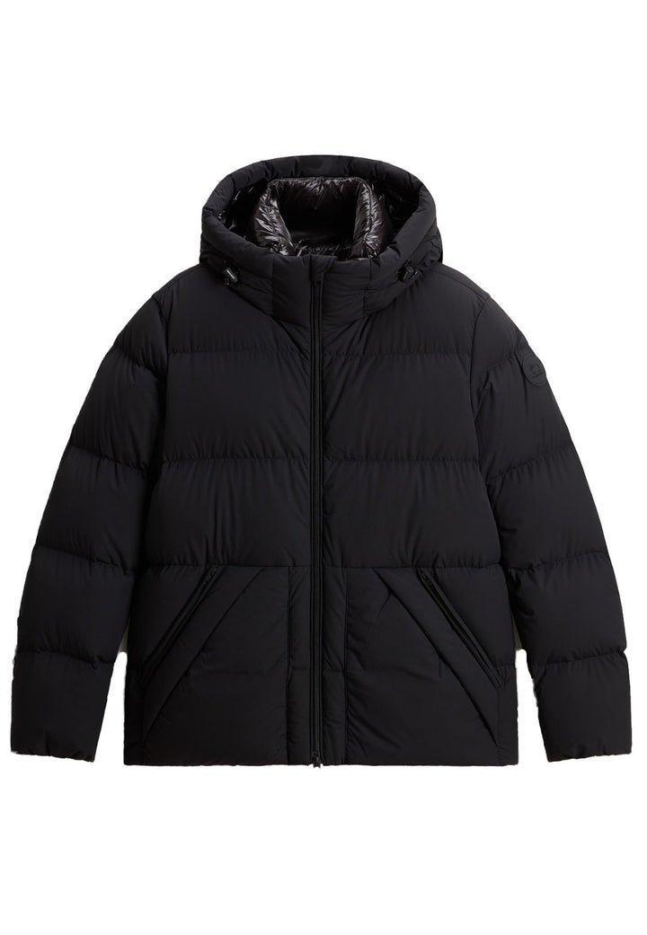 ViaMonte Shop | Woolrich giubbino nero uomo Sierra Supreme in nylon e piuma